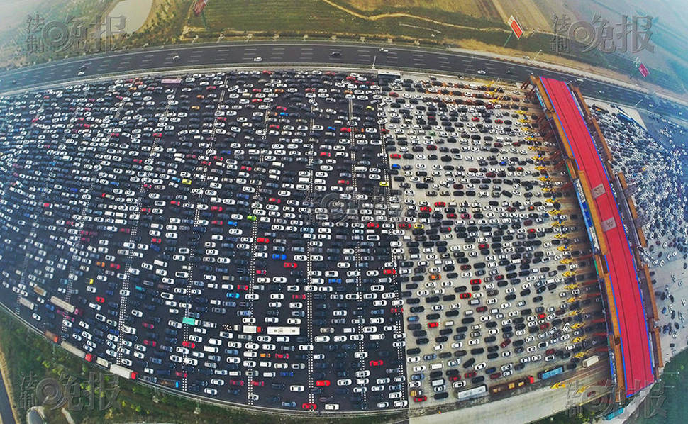 車流航拍。