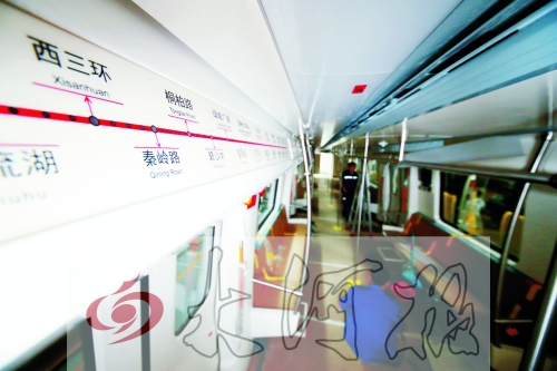 鄭州地鐵一號(hào)線(xiàn)列車(chē)內(nèi)部配套設(shè)施已基本安裝完畢