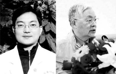王宇澄(左)曾是王正敏的學生與親密助手，他認為自己在導師評選院士過程中立下汗馬功勞，卻未獲回報。師徒最終反目。