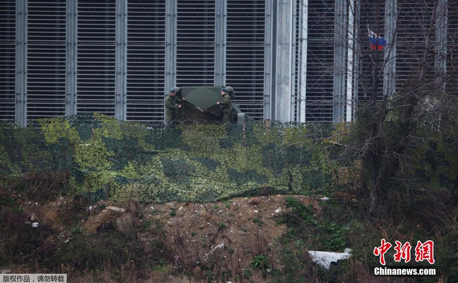 當地時間1月29日，俄羅斯索契，2014年索契冬奧會，俄羅斯軍方在奧林匹克公園周邊部署放空導彈系統。