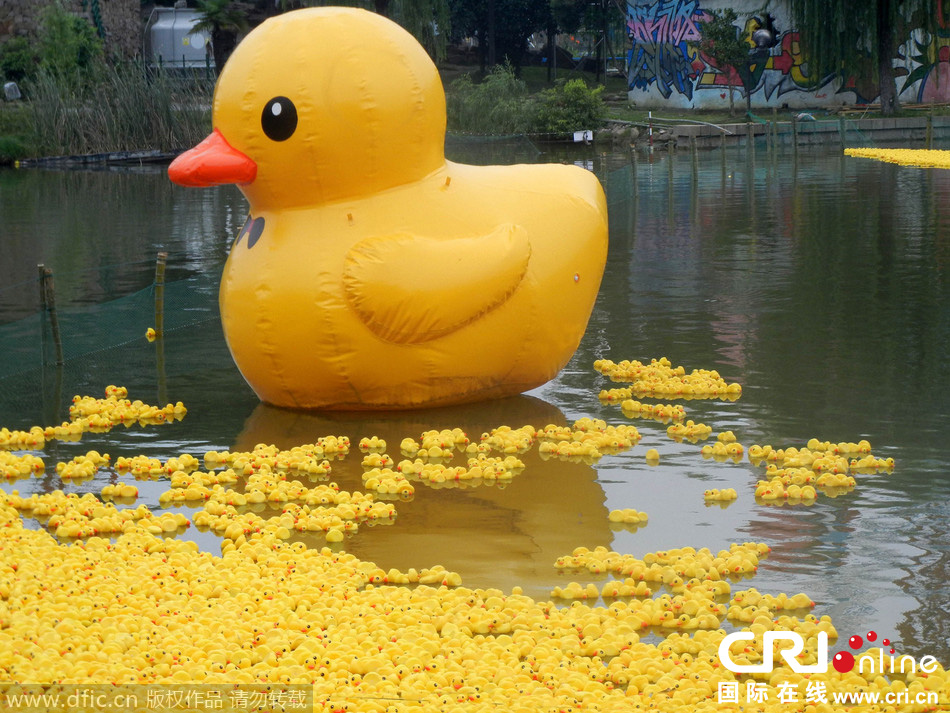 大黃鴨攜3萬(wàn)只“鴨寶寶”集體亮相蘇州