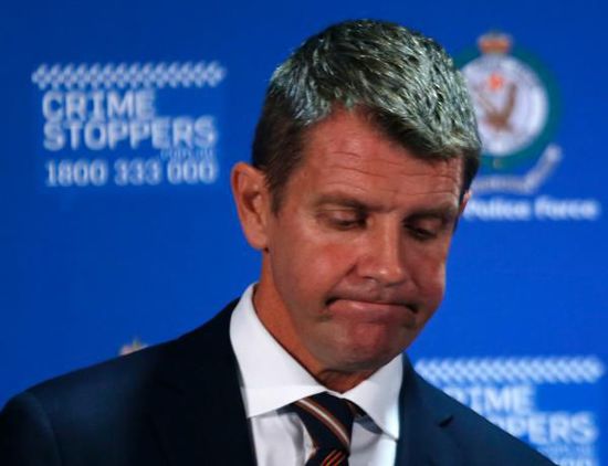 　新南威爾士州州長Mike Baird出席新聞發布會。